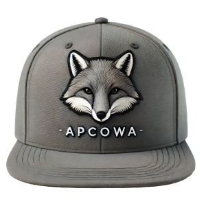 Breathable Gray Cotton Cap With A Fox Pattern